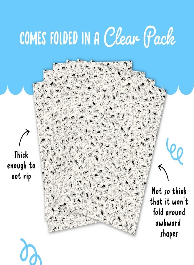 CENTRAL 23 Boy Wrapping Paper - 6 Sheets of Birthday Gift Wrap and Tags - Dinosaur Wrapping Paper - For Baby Shower, Christening, Valentines Day - For Kids Girls Him Her - Recyclable - Image 4